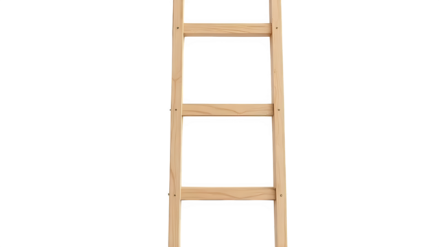 Wooden Ladder, isolated on white background