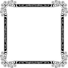 decorative frame ornament design with various carvings