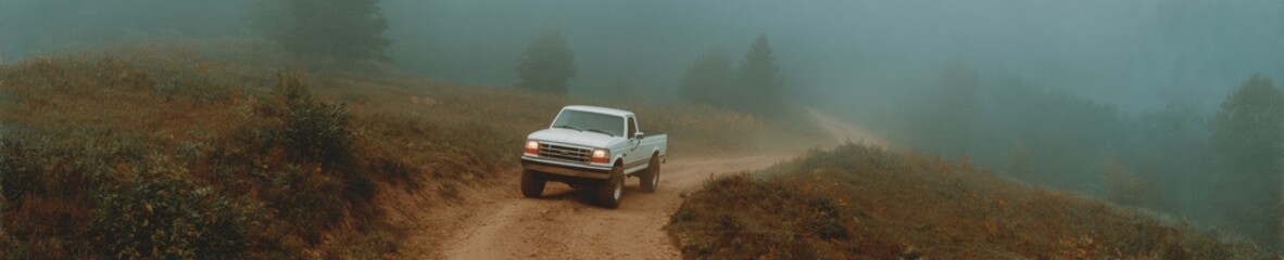 National Truck Show Day 4x4 Pickup Truck Offroad Adventure in Autumn with Premium Custom Lifted Chassis for Millennial Outdoor Lifestyle Marketing Campaigns