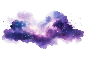 Nebula glow purple illustration watercolor.