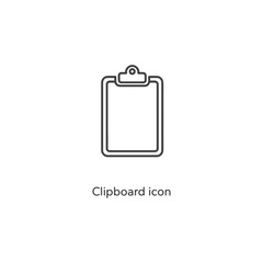 Vector art of a blank clipboard icon for notes and documents