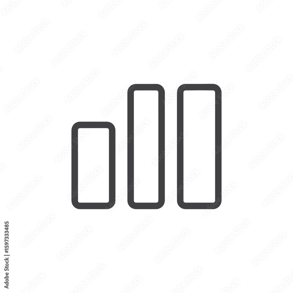 Poster vector art of a simple bar graph showing increasing data trends
