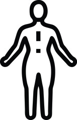 Human Body Outline: Simple Vector Graphic