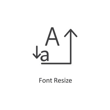 Vector art of font size increase and decrease icon