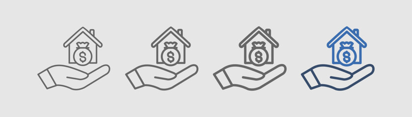 asset icon set outline