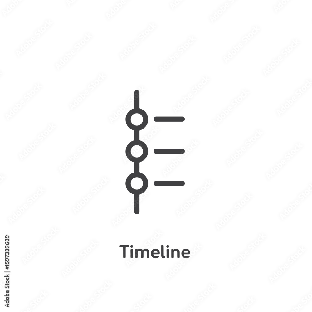 Aufkleber vector art of timeline icon representing project progress and planning