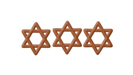 Three Star of David Cookies, Hanukkah Symbols, Festive Treats