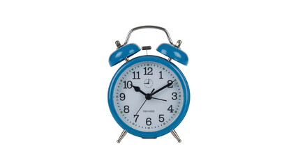 Classic Blue Alarm Clock - Time Management and Punctuality Concept