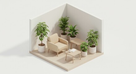 Small minimalist home design illustration