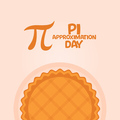 Vector graphic of Pi Approximation Day for Pi Approximation Day celebration.