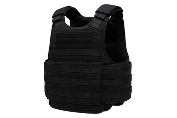 Modern Tactical Bulletproof Vest Isolated on White Background for Security and Law Enforcement Concepts
