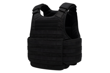 Modern Tactical Bulletproof Vest Isolated on White Background for Security and Law Enforcement Concepts