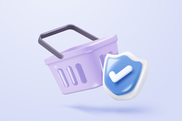 3D private icon signs with secure for online payment safety concepts. password firewall secure for protect crime with hacker in minimalist. 3d password correct buttons icon vector render illustration