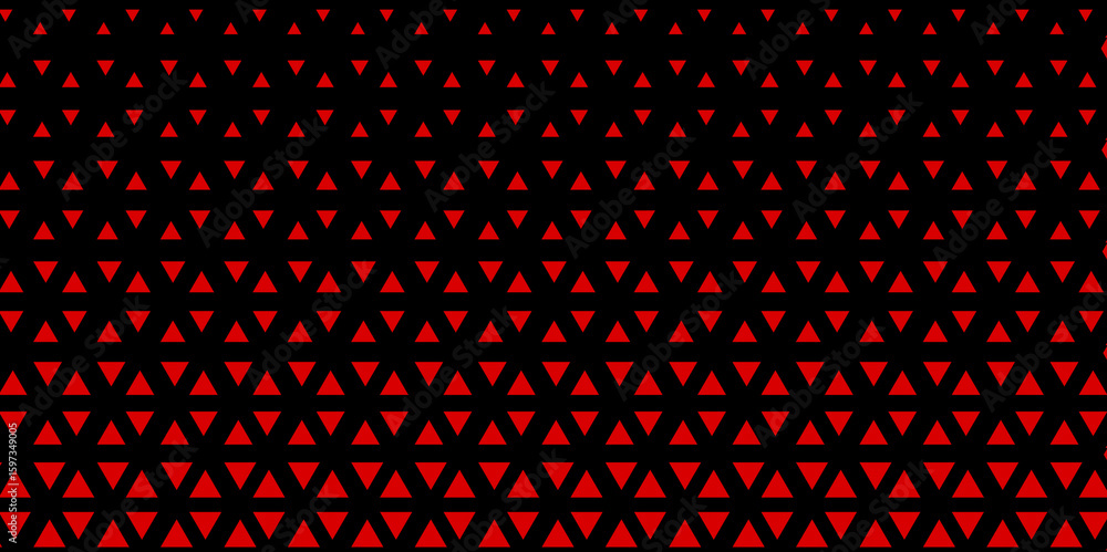 Poster abstract geometric gradient background .black and red halftone triangles pattern vector illustration