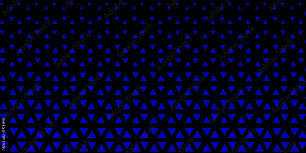 Poster abstract geometric gradient background .black and blue halftone triangles pattern vector illustratio