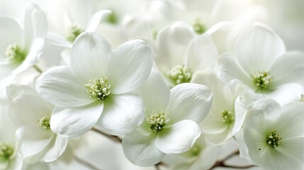 Obraz premium Closeup Of Delicate White Flowers