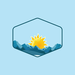 summer vibes logo vector