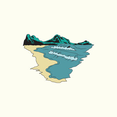 summer vibes logo vector