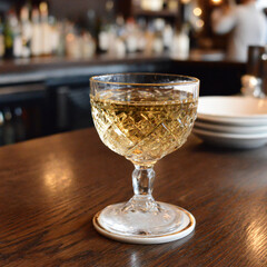Golden Crystal Glass Cocktail Celebration Liquor Luxury Dining Toast Bar Sip Premium Restaurant Experience Style Atmosphere Party Vintage Aesthetic Social Cheers Hospitality Nightlife Relaxation