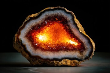Fiery Agate Slice Specimen