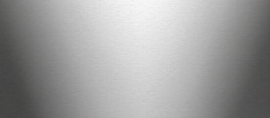 Abstract metallic silver texture background with light reflection. Modern brushed steel or aluminum surface for design and wallpaper concepts