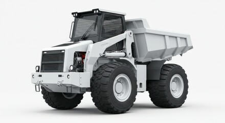 White dump truck illustration