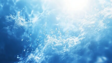 Obraz premium Abstract blue swimming pool water background and sun light