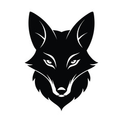 Silhouette vector of a maned wolf head with long legs and sharp features for wild canine theme Vector illustration