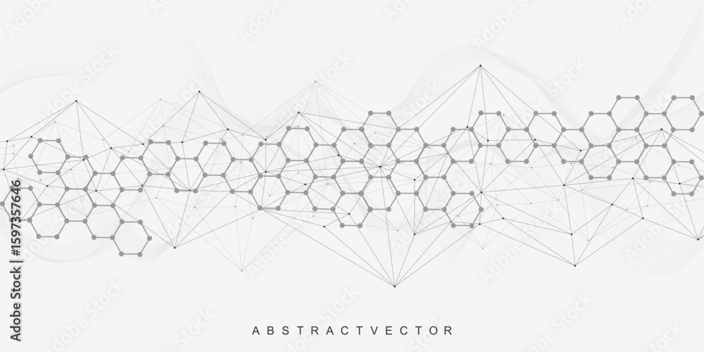 Poster global network connection website header or banner design. abstract background with connecting dots 