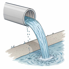 Laminar Flow Pipe Drawing generative AI