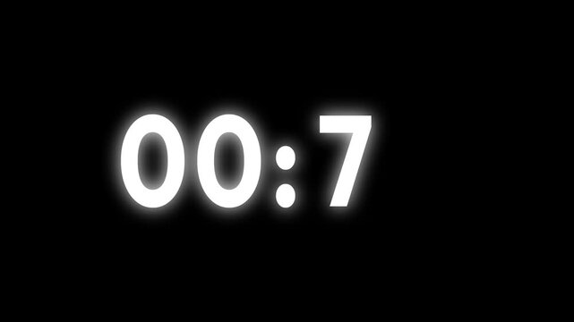 Countdown timer number 14 -0 animation.