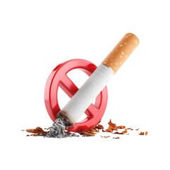 Red no smoking sign with a cigarette (1)