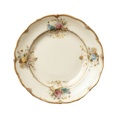 Ornate porcelain plate with floral design