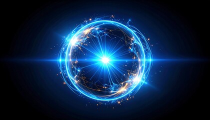 Abstract sphere with luminous energy