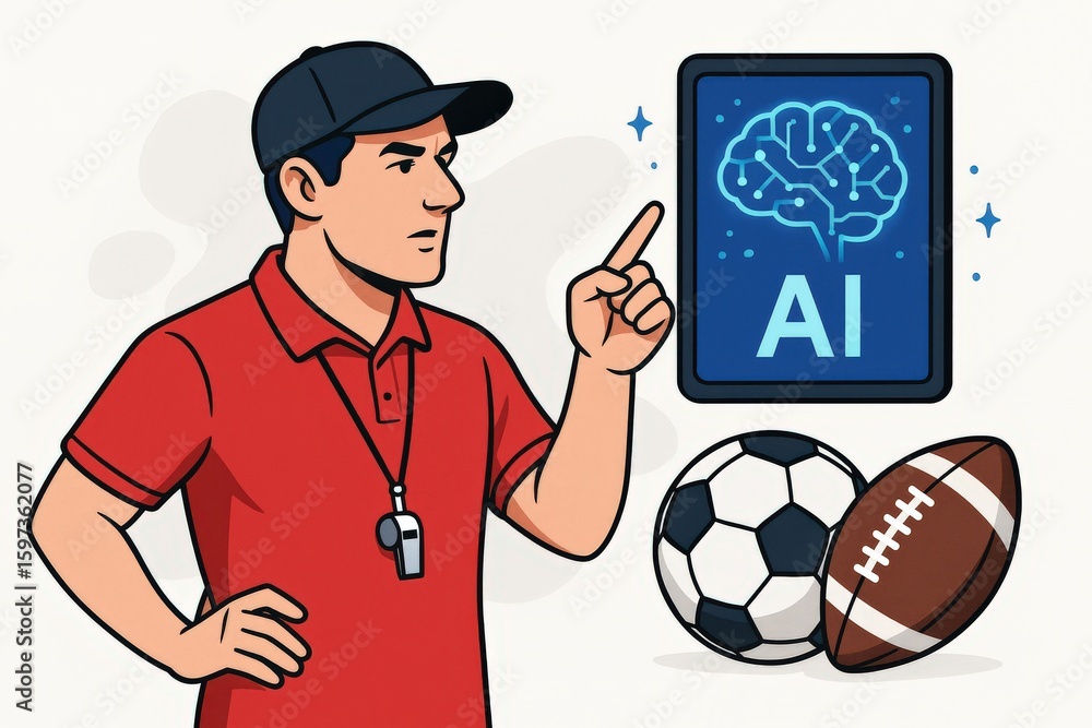 Poster dynamic sports coach integrating artificial intelligence concepts into training strategies while emp
