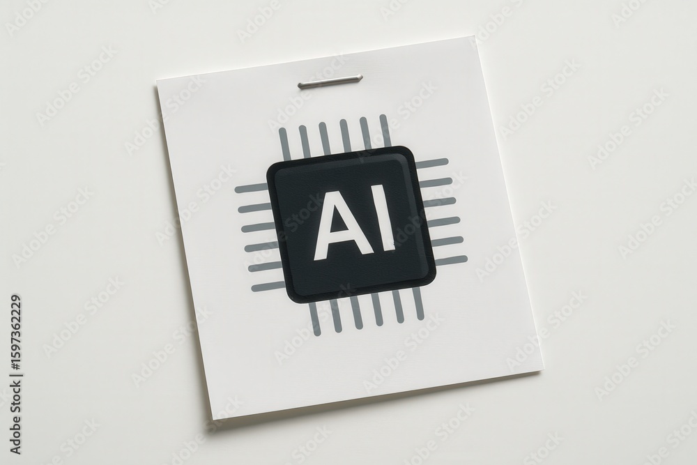 Poster innovative ai chip design illustrating the cutting edge of technology in smart devices and digital a