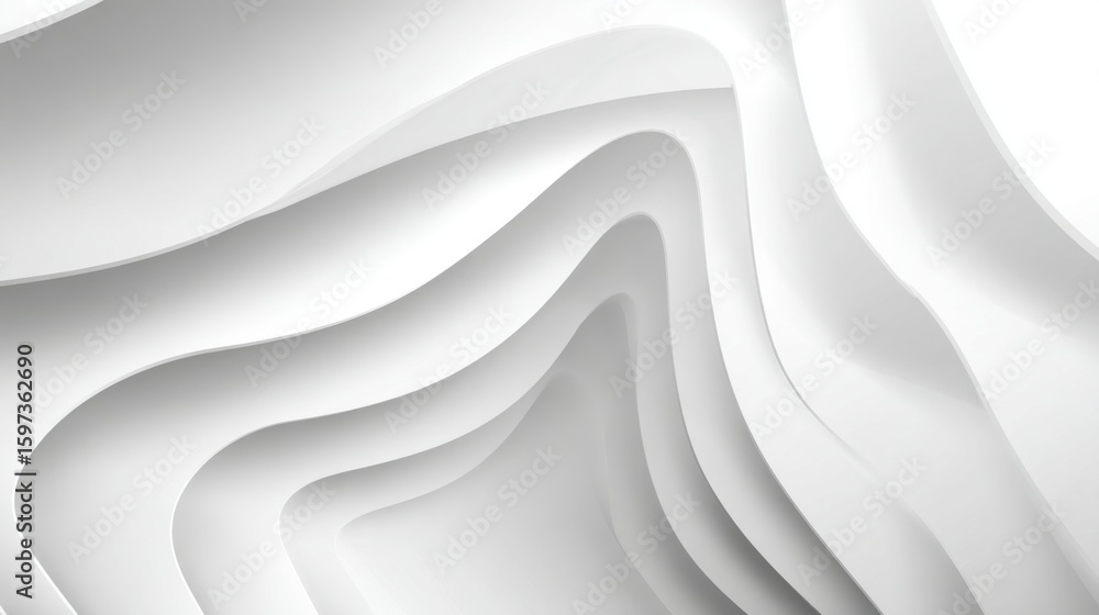 Aufkleber soft white layers flow smoothly, creating a three-dimensional effect. the gentle curves provide a co