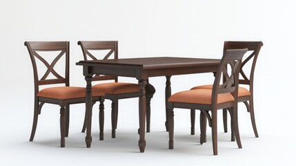 wooden table and chairs