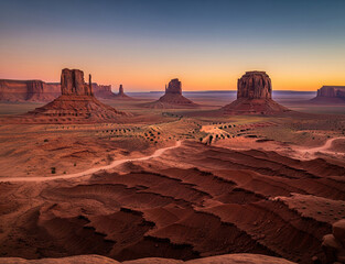"Canyon with layered red rocks, midday sun casting sharp shadows