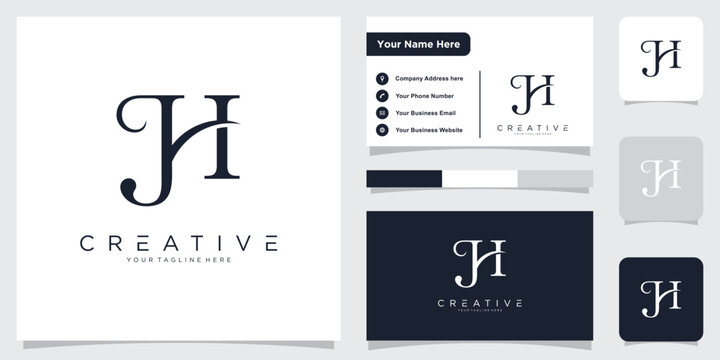 Initial JH Logo Design Vector