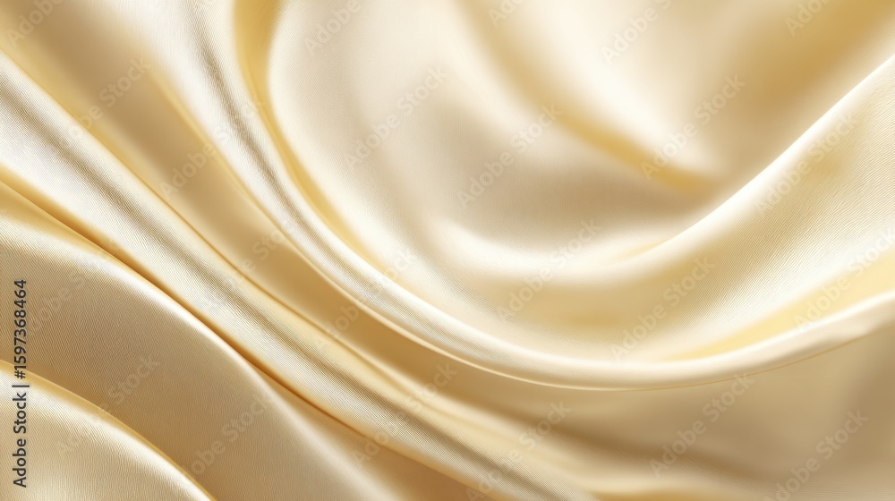 Aufkleber soft, luxurious golden fabric flows smoothly, showcasing delicate curves and subtle shine. the warm 