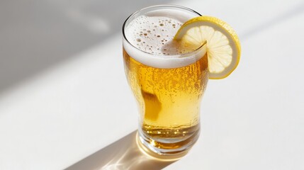 glass of beer on dark background