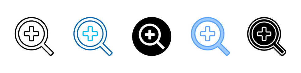 Zoom icon sheet multiple style collection