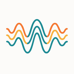 Abstract representation of three colorful wavy lines indicating data flow or trends