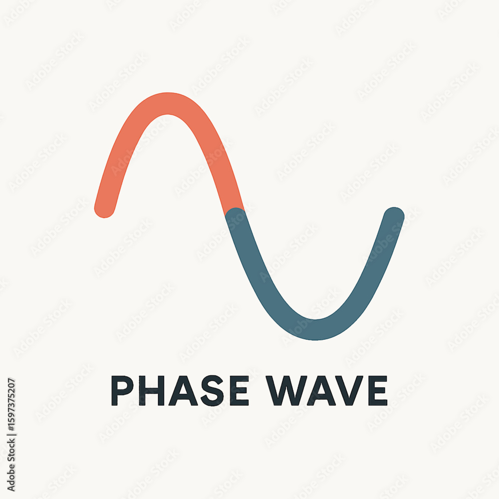 Poster simple graphic of a sine wave with text 