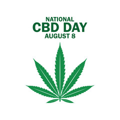 Vector graphic of National CBD Day for National CBD Day celebration.