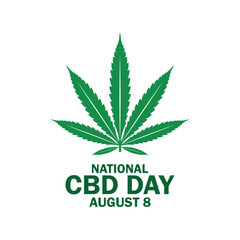 Vector graphic of National CBD Day for National CBD Day celebration.