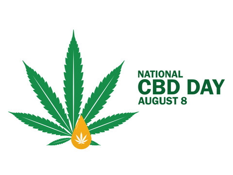 Vector graphic of National CBD Day for National CBD Day celebration.