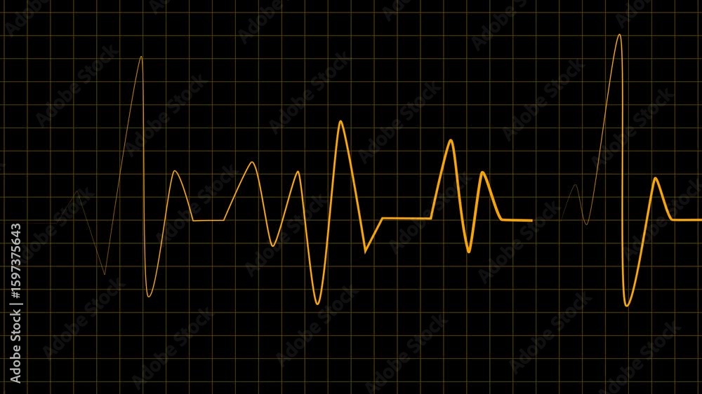 Aufkleber heartbeat animation loop. cardiology medical background abstract technology design element. animated