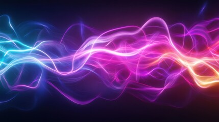Obraz premium Colorful Abstract Light Waves Background for Creative Design Projects
